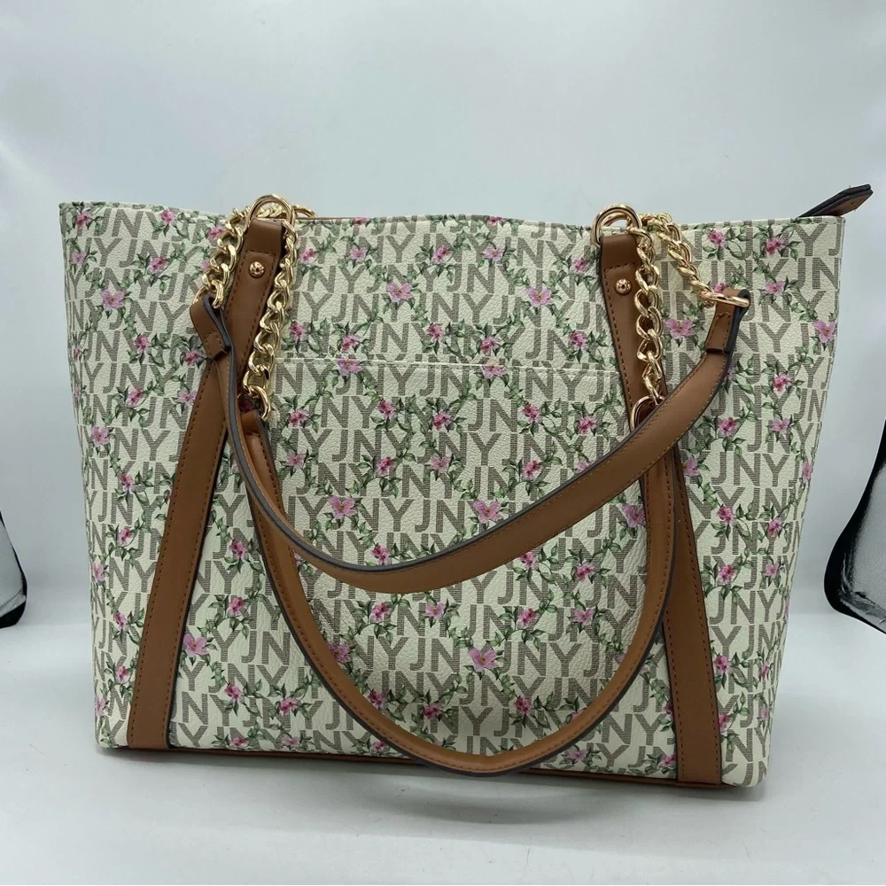 Jones New York Signature JNY Lisa Satchel Shoulder Bag Flower Print - Picture 3 of 5